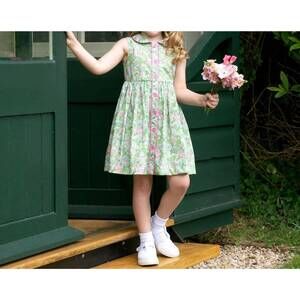 NEW RACHEL RILEY garden button front dress in green